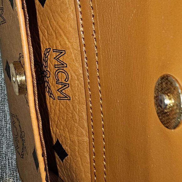 Vintage MCM Boston Cognac Visetos Handbag - Picture 7 of 16